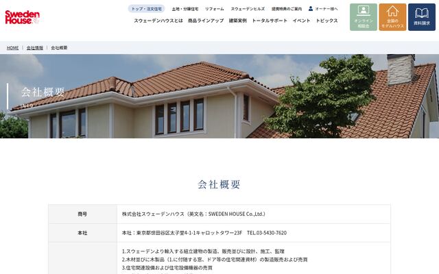 株式会社スウェーデンハウスの公式サイト
