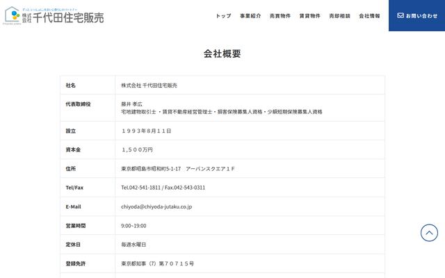 株式会社千代田住宅販売の公式サイト