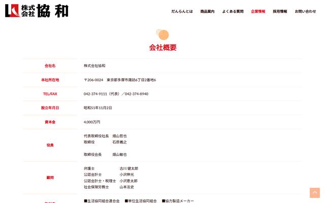 株式会社協和の公式サイト