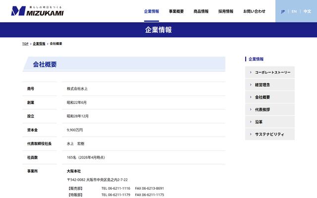 株式会社水上の公式サイト