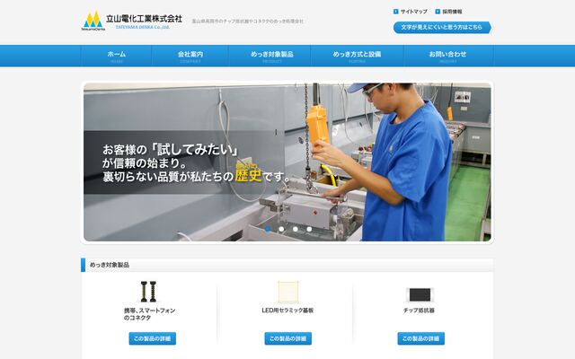 立山電化工業株式会社の公式サイト