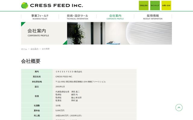 ＣＲＥＳＳ　ＦＥＥＤ株式会社の公式サイト