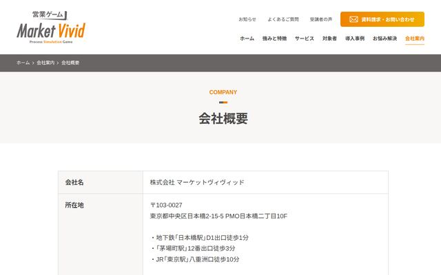 株式会社マーケットヴィヴィッドの公式サイト