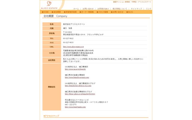 株式会社アリスエステートの公式サイト