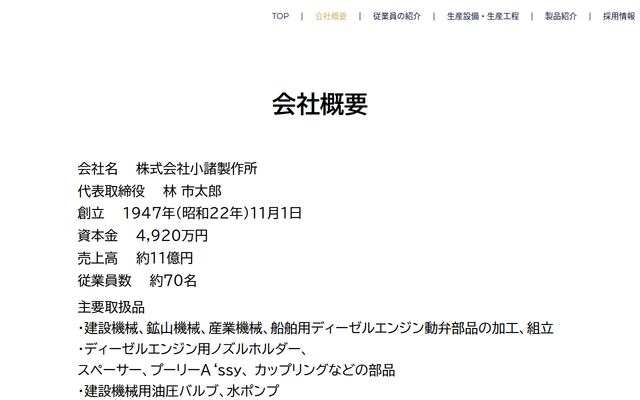 株式会社小諸製作所の公式サイト