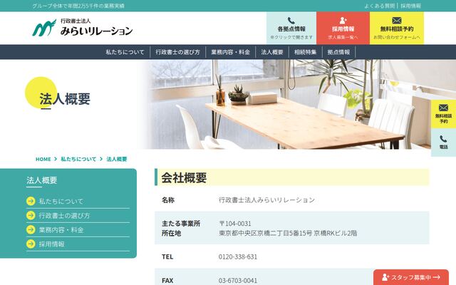 行政書士法人みらいリレーション