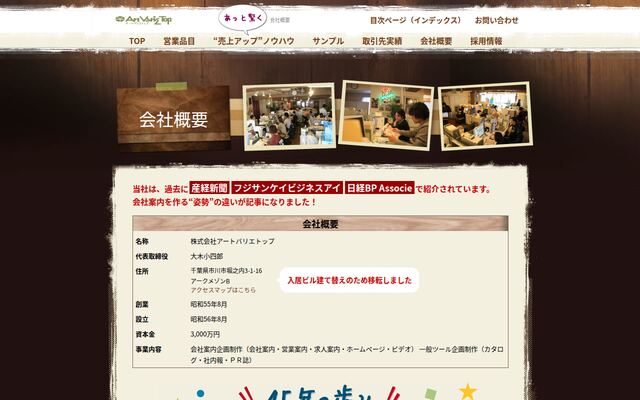 株式会社アートバリエトップの公式サイト