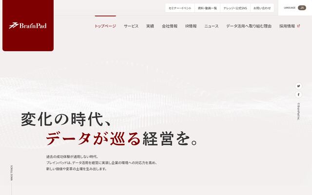 株式会社ブレインパッドの公式サイト