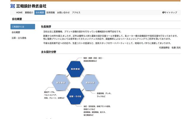 三和設計株式会社の公式サイト