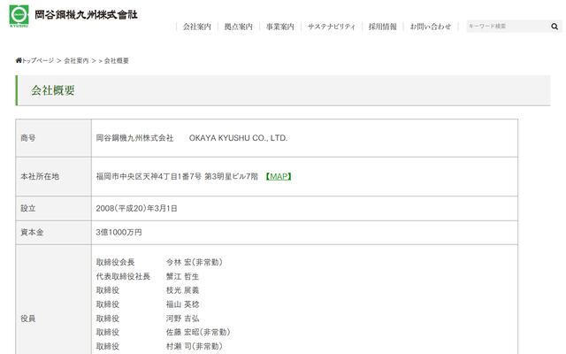 岡谷鋼機九州株式会社の公式サイト