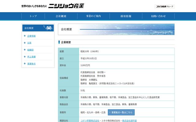 株式会社ニシショウ産業の公式サイト