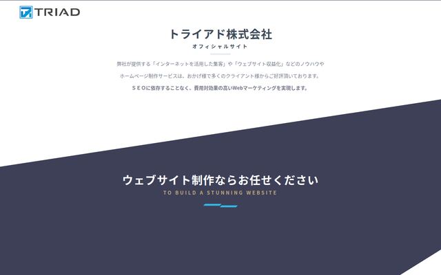トライアド株式会社の公式サイト
