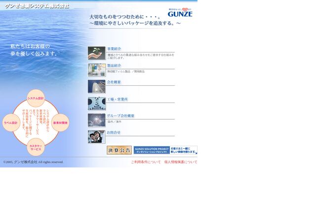グンゼ包装システム株式会社の公式サイト