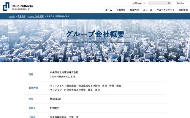 中央日本土地建物株式会社の公式サイト