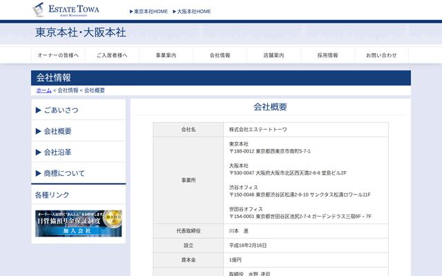 株式会社エステートトーワの公式サイト