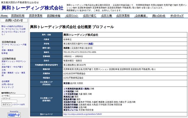 興和トレーディング株式会社の公式サイト