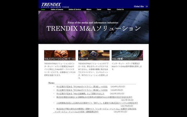 ＴＲＥＮＤＩＸ株式会社の公式サイト