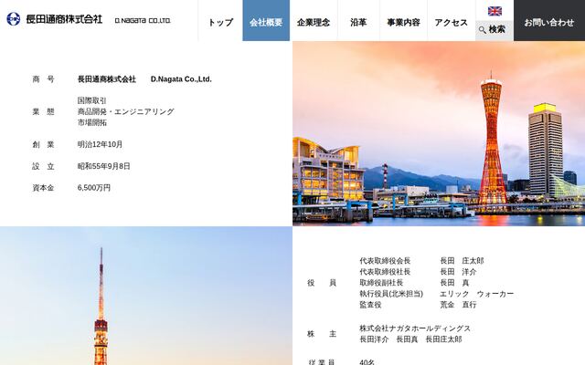 長田通商株式会社の公式サイト