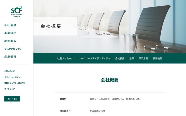 住商フーズ株式会社の公式サイト