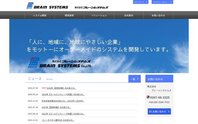 株式会社ブレーンシステムズの公式サイト
