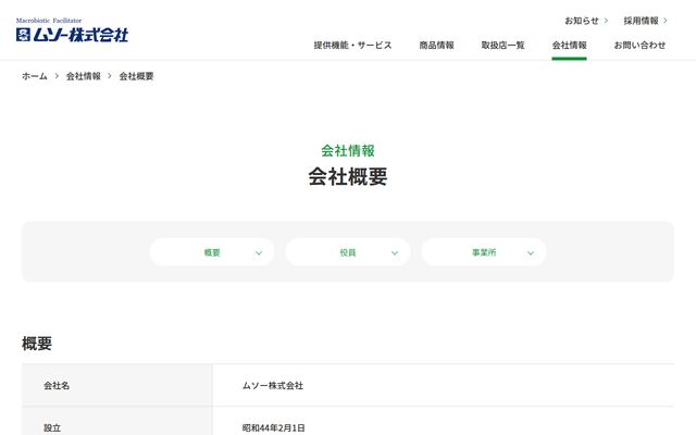 ムソー株式会社の公式サイト