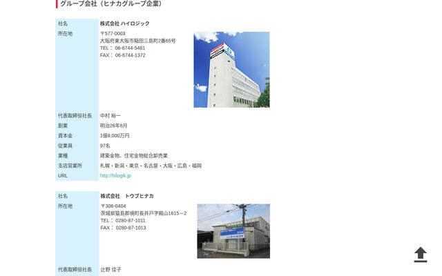 株式会社トウブヒナカの公式サイト