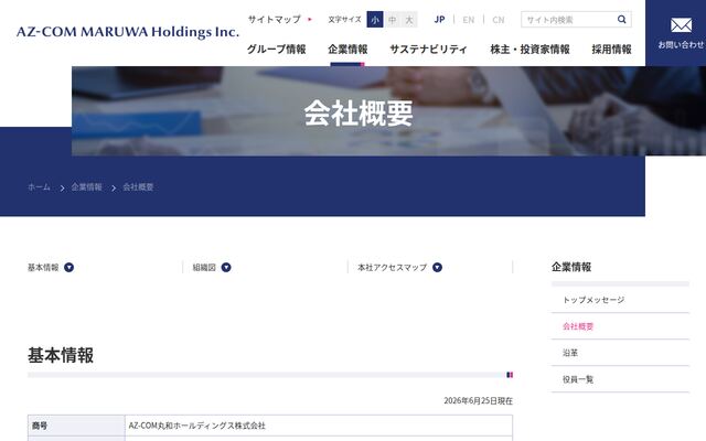 ＡＺ‐ＣＯＭ丸和ホールディングス株式会社