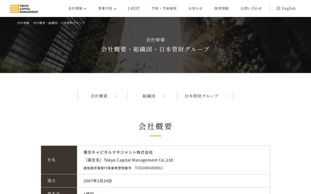 東京キャピタルマネジメント株式会社
