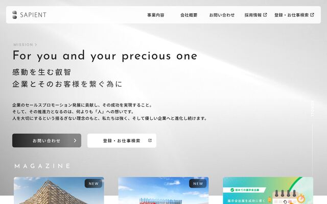 株式会社サピエントの公式サイト