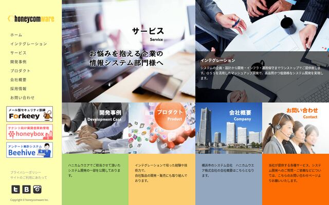 ハニカムウエア株式会社の公式サイト