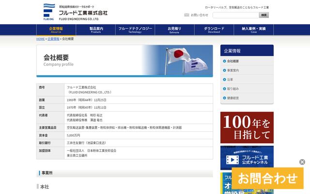 フルード工業株式会社の公式サイト