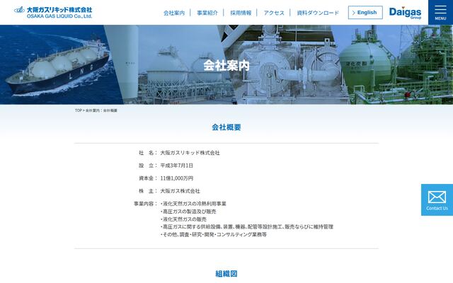 大阪ガスリキッド株式会社の公式サイト