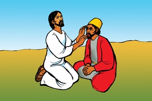 圖22： 耶穌醫治聾啞的人