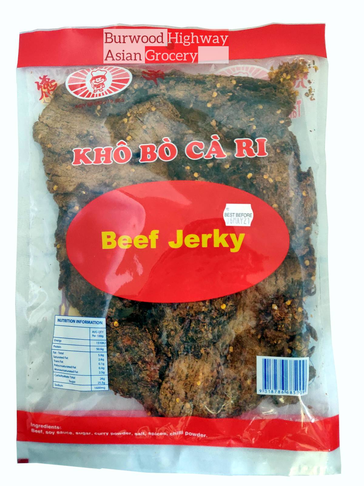 Tak On Food Beef Jerky Curry Flavour 500g - Burwood Highway Asian Grocery