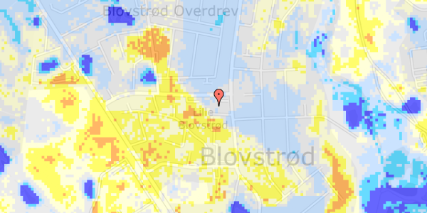 Ekstrem regn på Blovstrød Alle 4