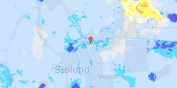 Ekstrem regn på Skamlingvejen 180D