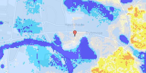 Ekstrem regn på Rugårdsvej 718A