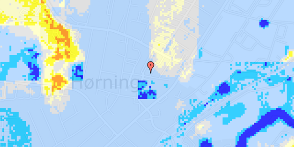 Ekstrem regn på Nørre Alle 10, st. 