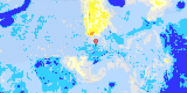 Ekstrem regn på Østergårds Alle 80