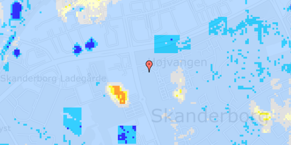 Ekstrem regn på N F S Grundtvigs Vej 2, 2. tv