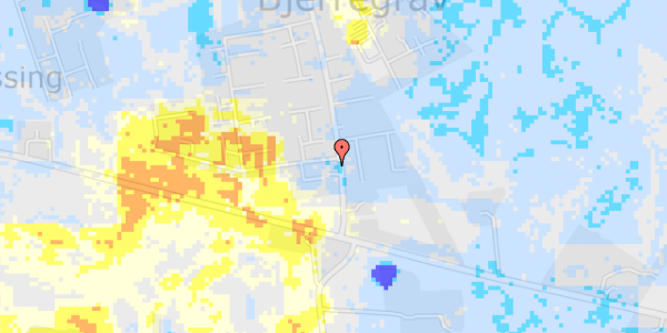 Ekstrem regn på Frederiksbergvej 16B