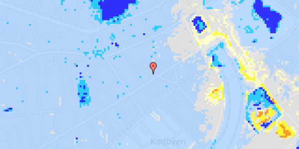 Ekstrem regn på Abel Cathrines Gade 14, kl. 