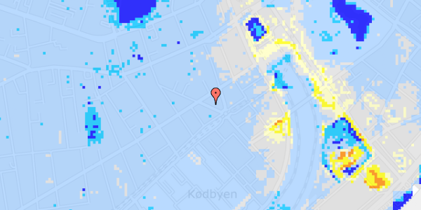 Ekstrem regn på Abel Cathrines Gade 31, kl. tv