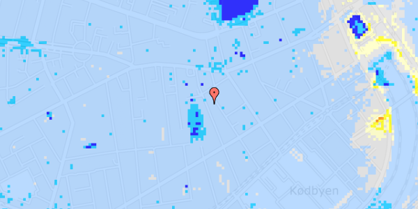 Ekstrem regn på Absalonsgade 11, 1. th