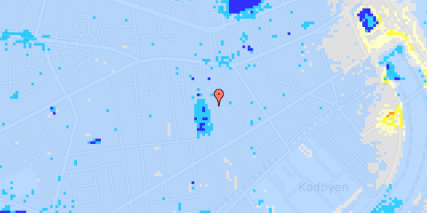 Ekstrem regn på Absalonsgade 18, 2. th