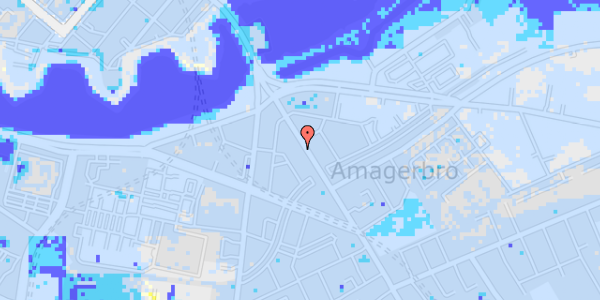 Ekstrem regn på Amagerbrogade 10, 3. th