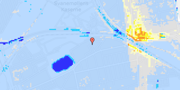 Ekstrem regn på Bellmansgade 21, 1. th