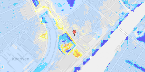 Ekstrem regn på Bernstorffsgade 25, st. tv