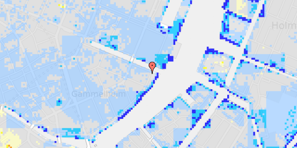 Ekstrem regn på Havnegade 55, 3. th