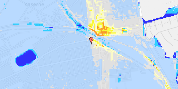 Ekstrem regn på Hornemansgade 38, 1. th